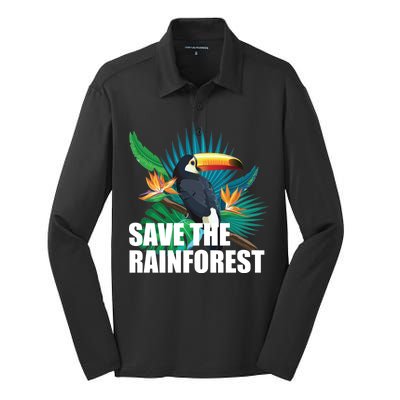 Save The Rainforest Silk Touch Performance Long Sleeve Polo