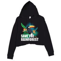 Save The Rainforest Crop Fleece Hoodie