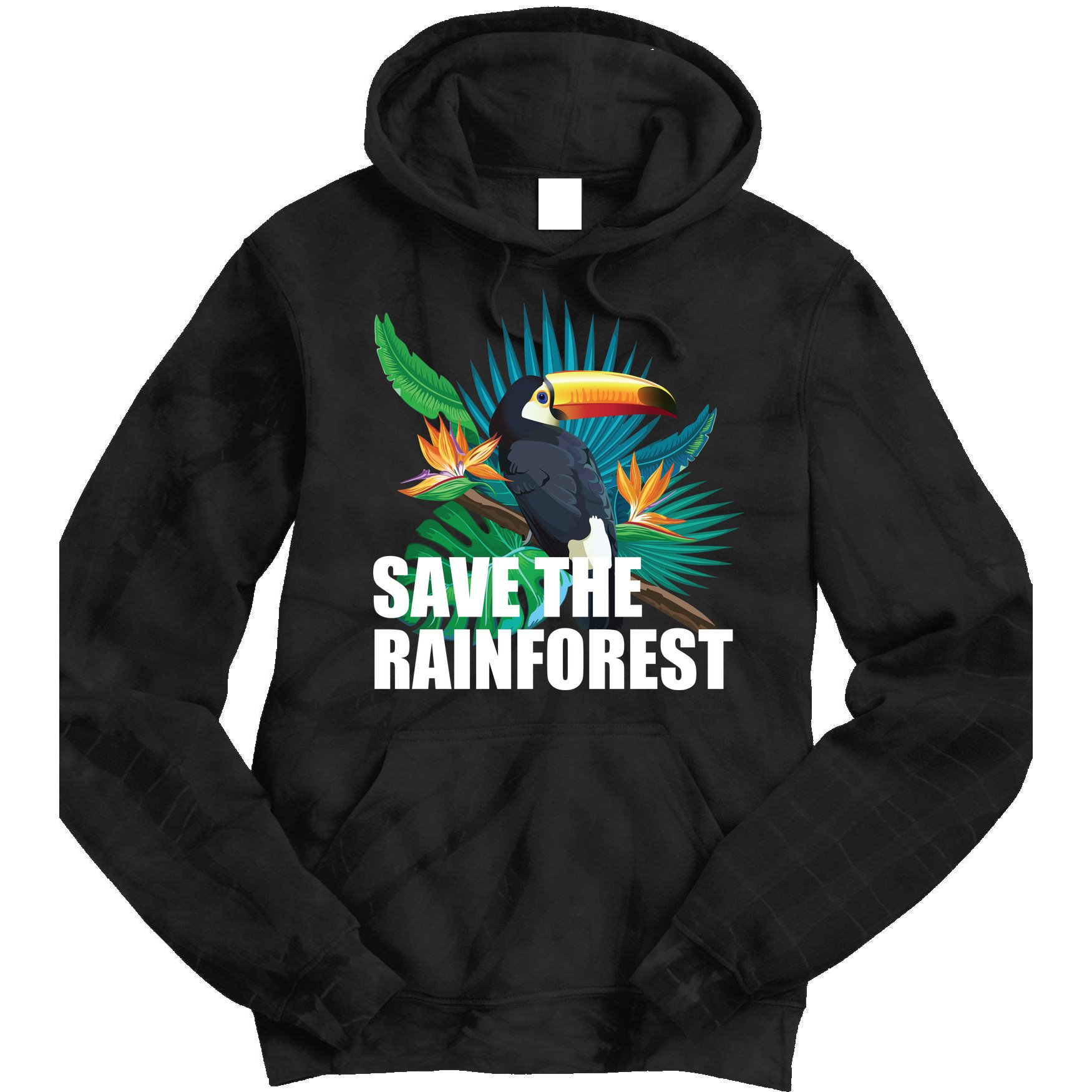 Save The Rainforest Tie Dye Hoodie