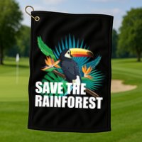 Save The Rainforest Golf Towel