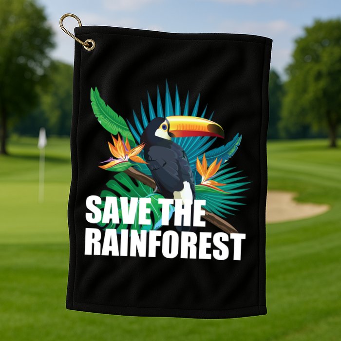 Save The Rainforest Golf Towel