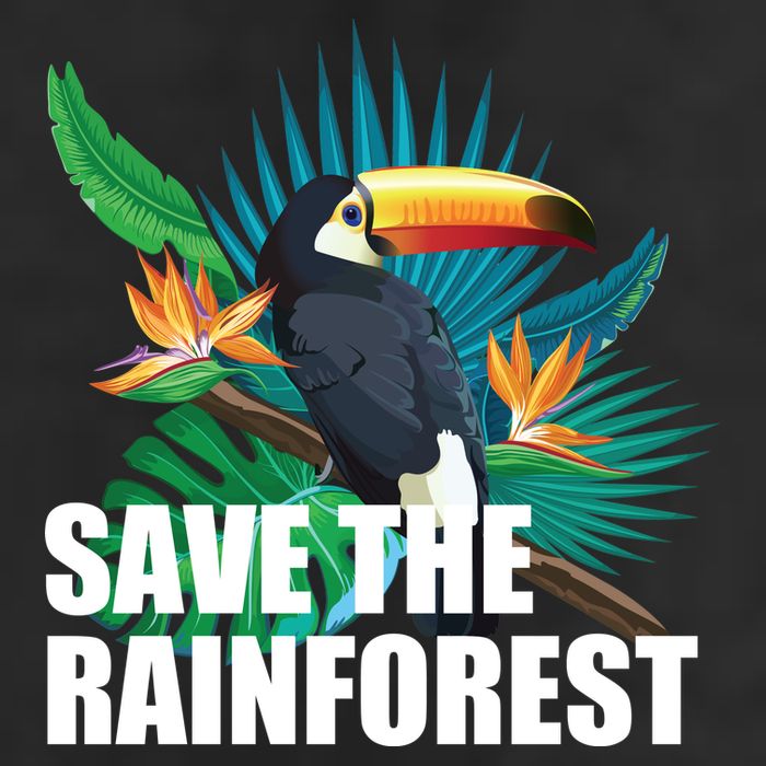 Save The Rainforest Golf Towel