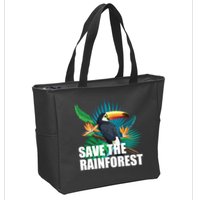 Save The Rainforest Zip Tote Bag