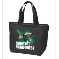 Save The Rainforest Zip Tote Bag