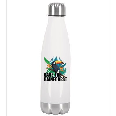 Save The Rainforest Stainless Steel Insulated Water Bottle