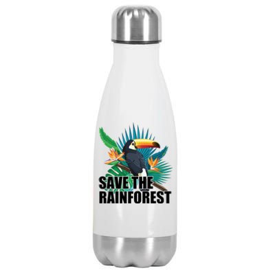 Save The Rainforest Stainless Steel Insulated Water Bottle