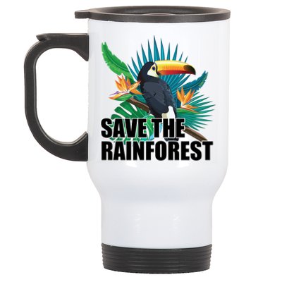 Save The Rainforest Stainless Steel Travel Mug