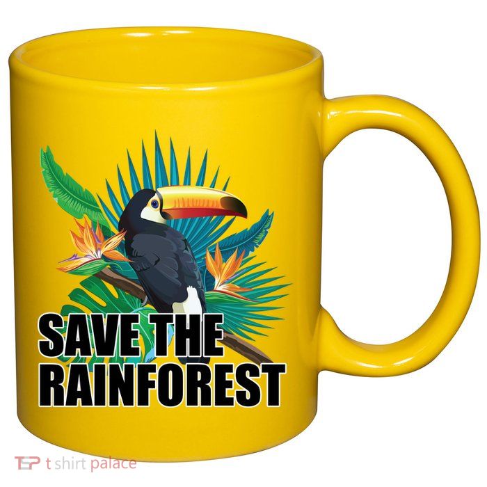 Save The Rainforest 11oz C Handle Ceramic Mug