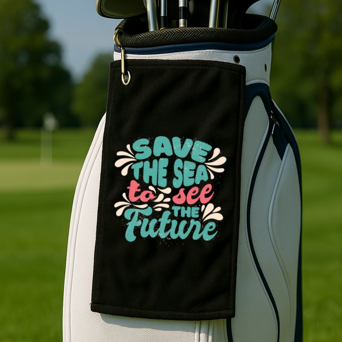 Save The Sea To See The Future Golf Towel