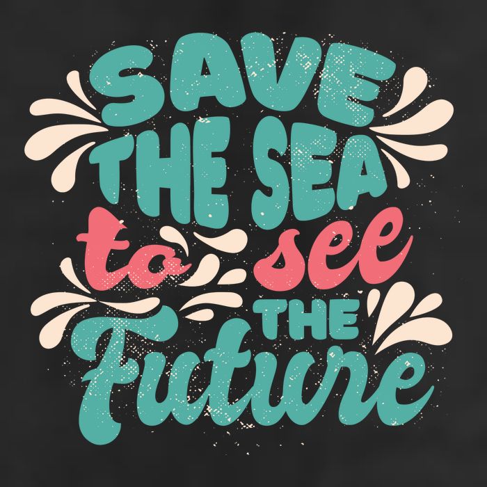 Save The Sea To See The Future Golf Towel