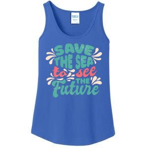 Save The Sea To See The Future Ladies Essential Tank