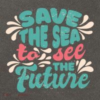 Save The Sea To See The Future Cotton Canvas Backpack
