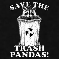 Save the Trash Pandas Funny Raccoon Ladies PosiCharge Tri-Blend Wicking Tank