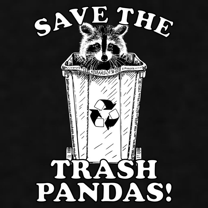 Save the Trash Pandas Funny Raccoon Ladies PosiCharge Tri-Blend Wicking Tank