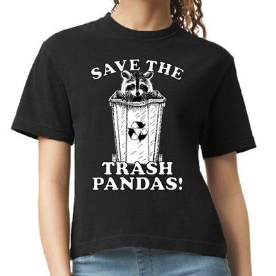 Save the Trash Pandas Funny Raccoon Comfort Colors Boxy T-Shirt