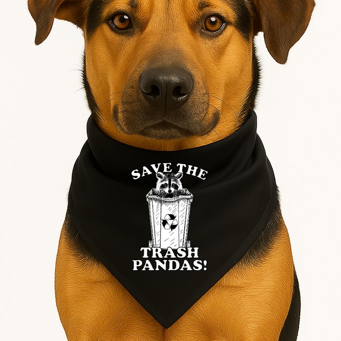 Save the Trash Pandas Funny Raccoon USA-Made Doggie Bandana