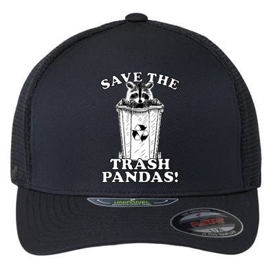 Save the Trash Pandas Funny Raccoon Flexfit Unipanel Trucker Cap