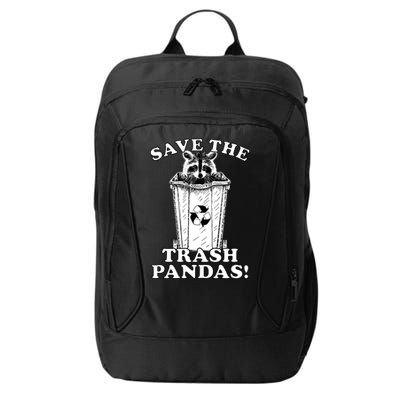 Save the Trash Pandas Funny Raccoon City Backpack