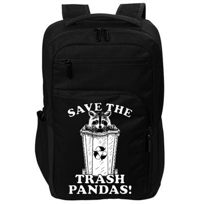 Save the Trash Pandas Funny Raccoon Impact Tech Backpack