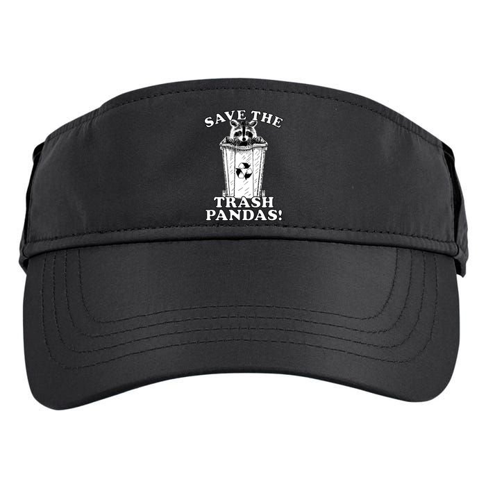 Save the Trash Pandas Funny Raccoon Adult Drive Performance Visor