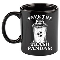 Save the Trash Pandas Funny Raccoon 11oz C Handle Ceramic Mug