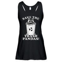 Save the Trash Pandas Funny Raccoon Ladies Essential Flowy Tank