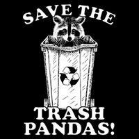 Save the Trash Pandas Funny Raccoon Flat Bill Trucker Hat
