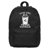 Save the Trash Pandas Funny Raccoon 16 in Basic Backpack