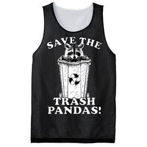 Save the Trash Pandas Funny Raccoon Mesh Reversible Basketball Jersey Tank