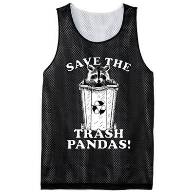 Save the Trash Pandas Funny Raccoon Mesh Reversible Basketball Jersey Tank