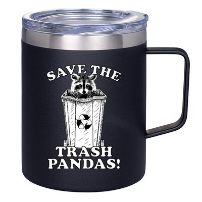 Save the Trash Pandas Funny Raccoon 12oz Stainless Steel Coffee Mug
