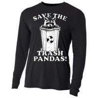 Save the Trash Pandas Funny Raccoon Cooling Performance Long Sleeve Crew