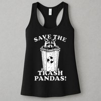Save the Trash Pandas Funny Raccoon Womens Tank Top