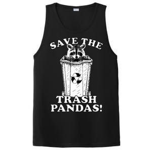 Save the Trash Pandas Funny Raccoon PosiCharge Competitor Tank