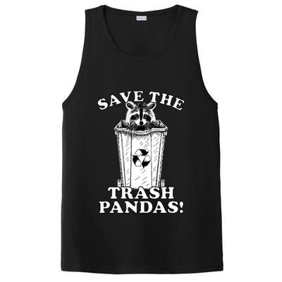 Save the Trash Pandas Funny Raccoon PosiCharge Competitor Tank