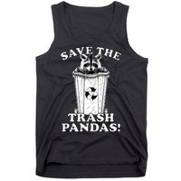 Save the Trash Pandas Funny Raccoon Tank Top