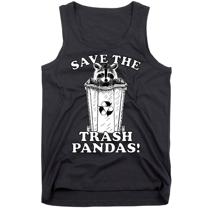 Save the Trash Pandas Funny Raccoon Tank Top