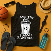 Save the Trash Pandas Funny Raccoon Tank Top