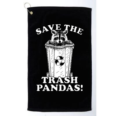 Save the Trash Pandas Funny Raccoon Golf Towel