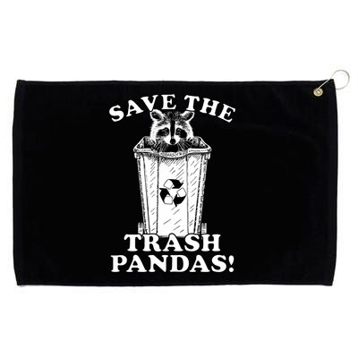 Save the Trash Pandas Funny Raccoon Grommeted Golf Towel