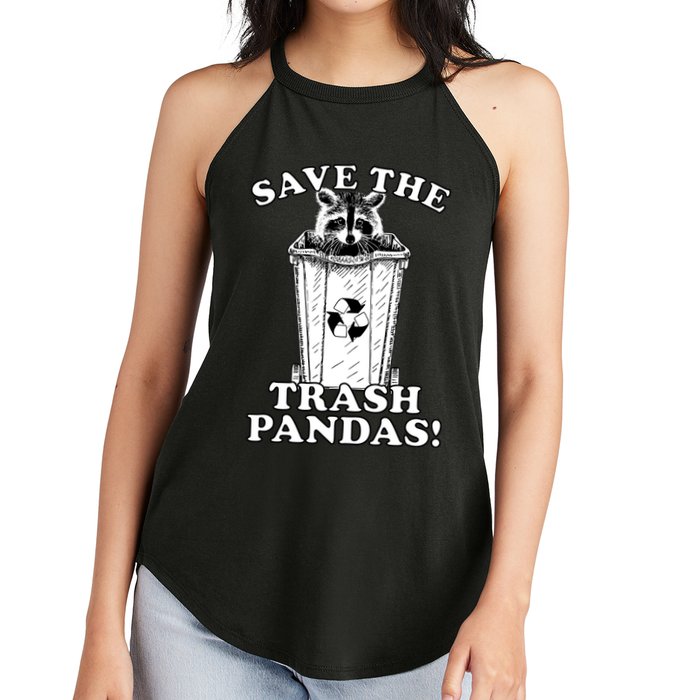 Save the Trash Pandas Funny Raccoon Women's Perfect Tri Rocker Tank