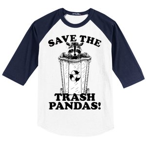 Save the Trash Pandas Funny Raccoon Baseball Sleeve Shirt