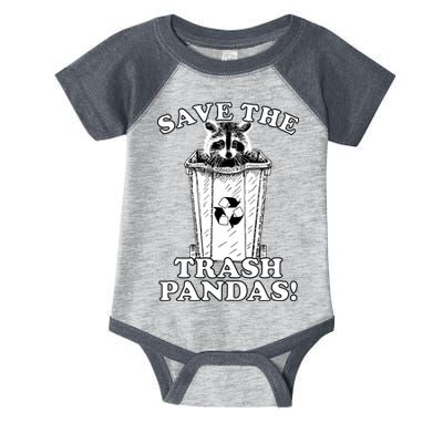 Save the Trash Pandas Funny Raccoon Infant Baby Jersey Bodysuit