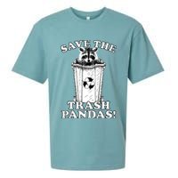 Save the Trash Pandas Funny Raccoon Sueded Cloud Jersey T-Shirt
