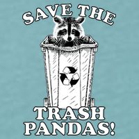Save the Trash Pandas Funny Raccoon Sueded Cloud Jersey T-Shirt