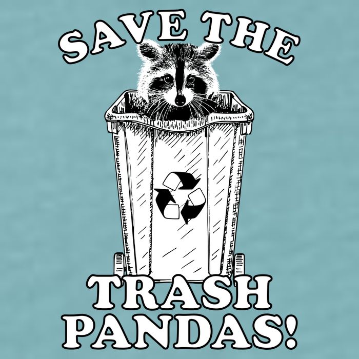 Save the Trash Pandas Funny Raccoon Sueded Cloud Jersey T-Shirt