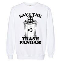 Save the Trash Pandas Funny Raccoon Garment-Dyed Sweatshirt
