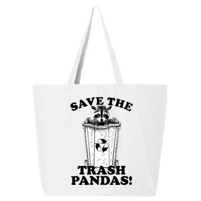 Save the Trash Pandas Funny Raccoon 25L Jumbo Tote