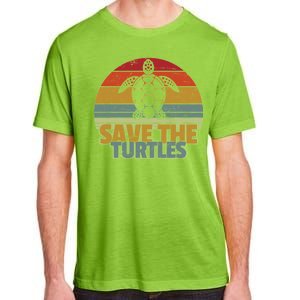 Save The Turtles Retro Style Adult ChromaSoft Performance T-Shirt