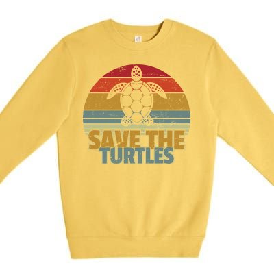 Save The Turtles Retro Style Premium Crewneck Sweatshirt